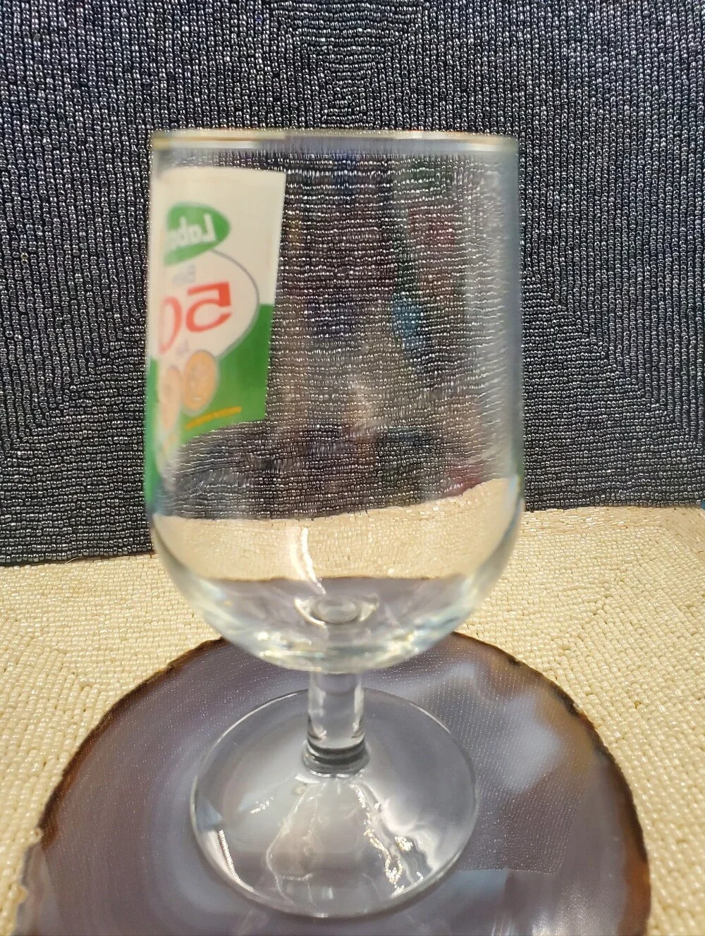 Vintage Labatt 50 Ale stemmed beer glass. (C18)